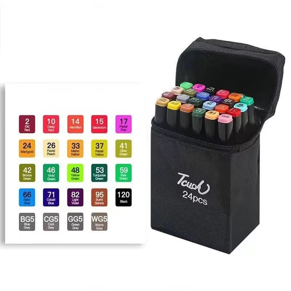 ColorSpectrum DualTip Permanent Art Marker Pens Set 10