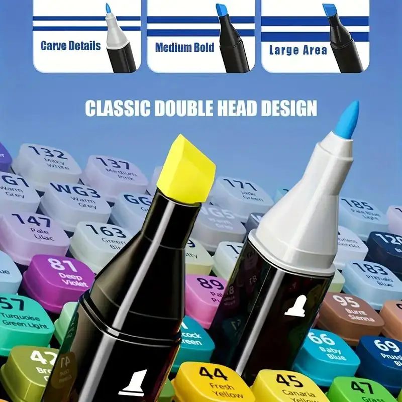 ColorSpectrum DualTip Permanent Art Marker Pens Set 4