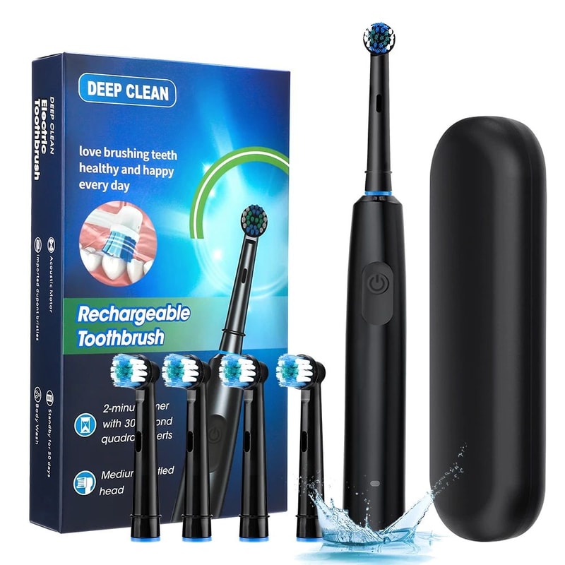 SmartSpin Pro Rechargeable Electric Toothbrush With Rotary Cleaning Power 0
