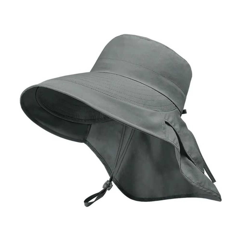 UPF 50 Wide Brim Sun Hat With Neck Flap For Women Outdoor Protection 13