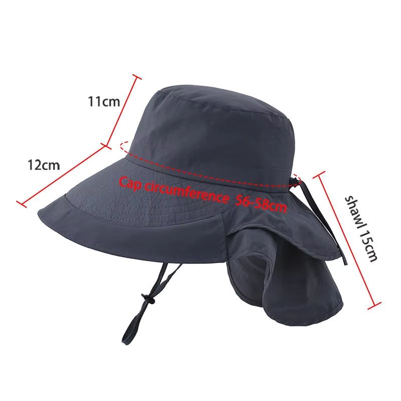 UPF 50 Wide Brim Sun Hat With Neck Flap For Women Outdoor Protection 4
