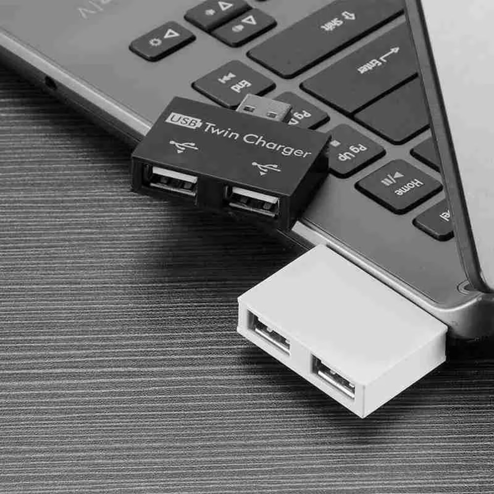 USB DualPort OTG Current Extender And ChargingData Splitter Adapter 4