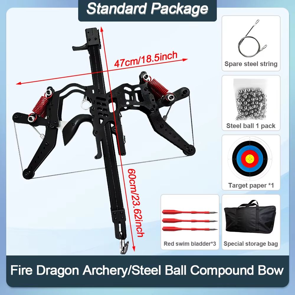 FireDragon DualUse Compound Bow With Reel And Sight Archery Outdoor Sport Set 5