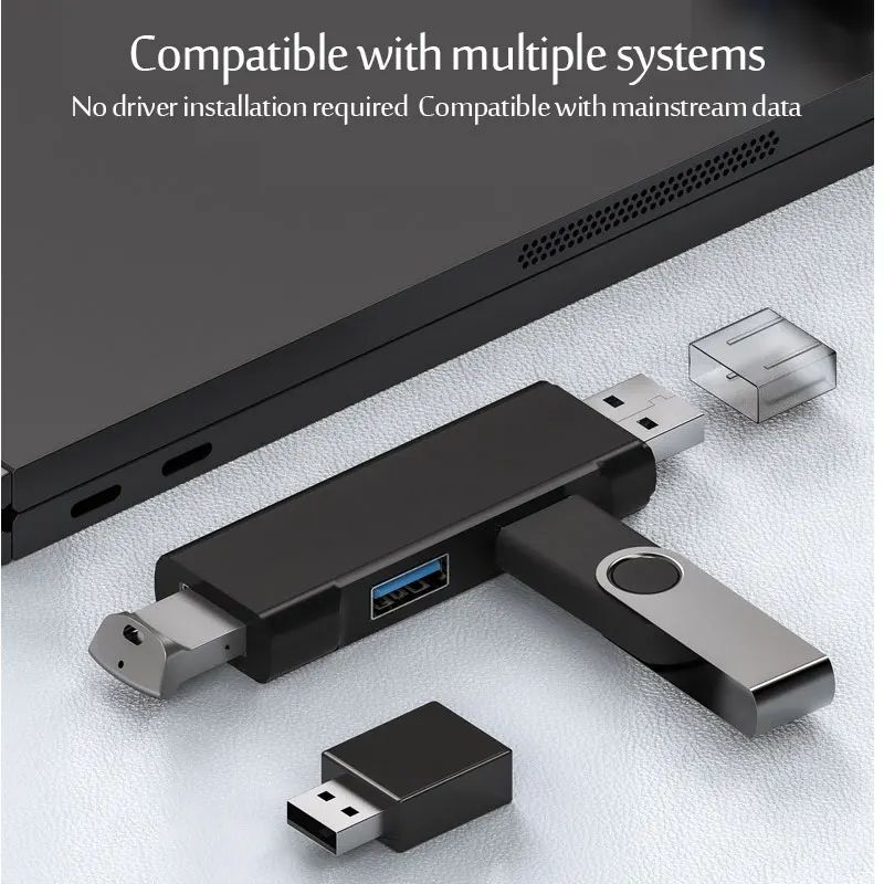 USB 30 MultiPort Hub Adapter 3Port USB Splitter For PC And Laptop 4