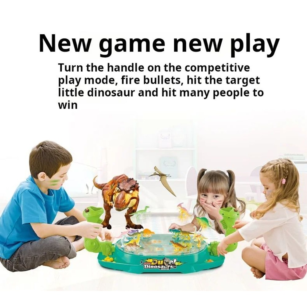 Dino Duel Catapult Board Game TwoPlayer Interactive Pinball Catapult Toy 5