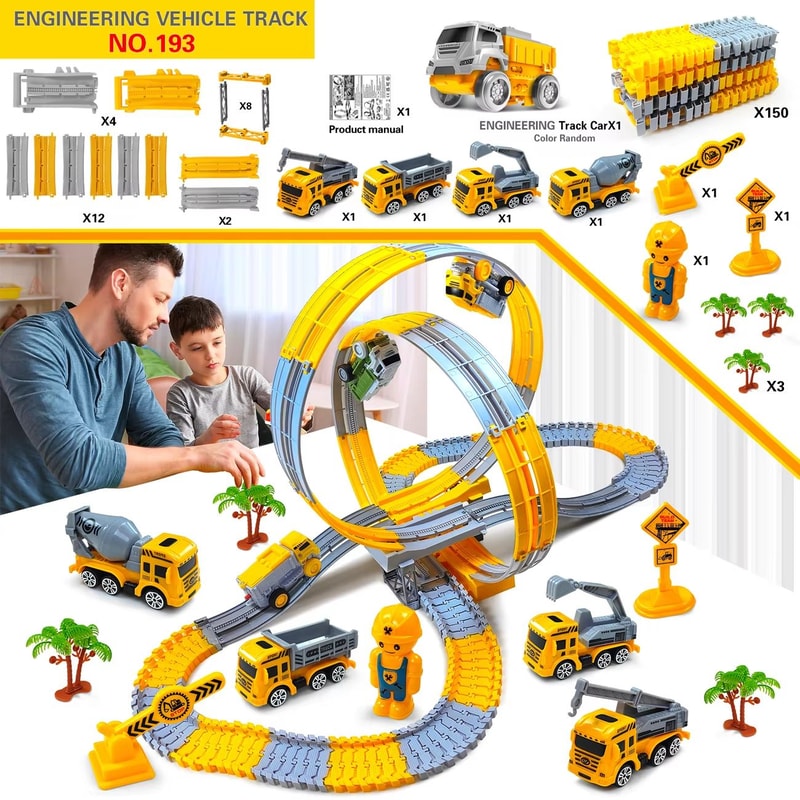 Space Track Magic Climbing Bendable Flexible Race Track Toy For Kids 9