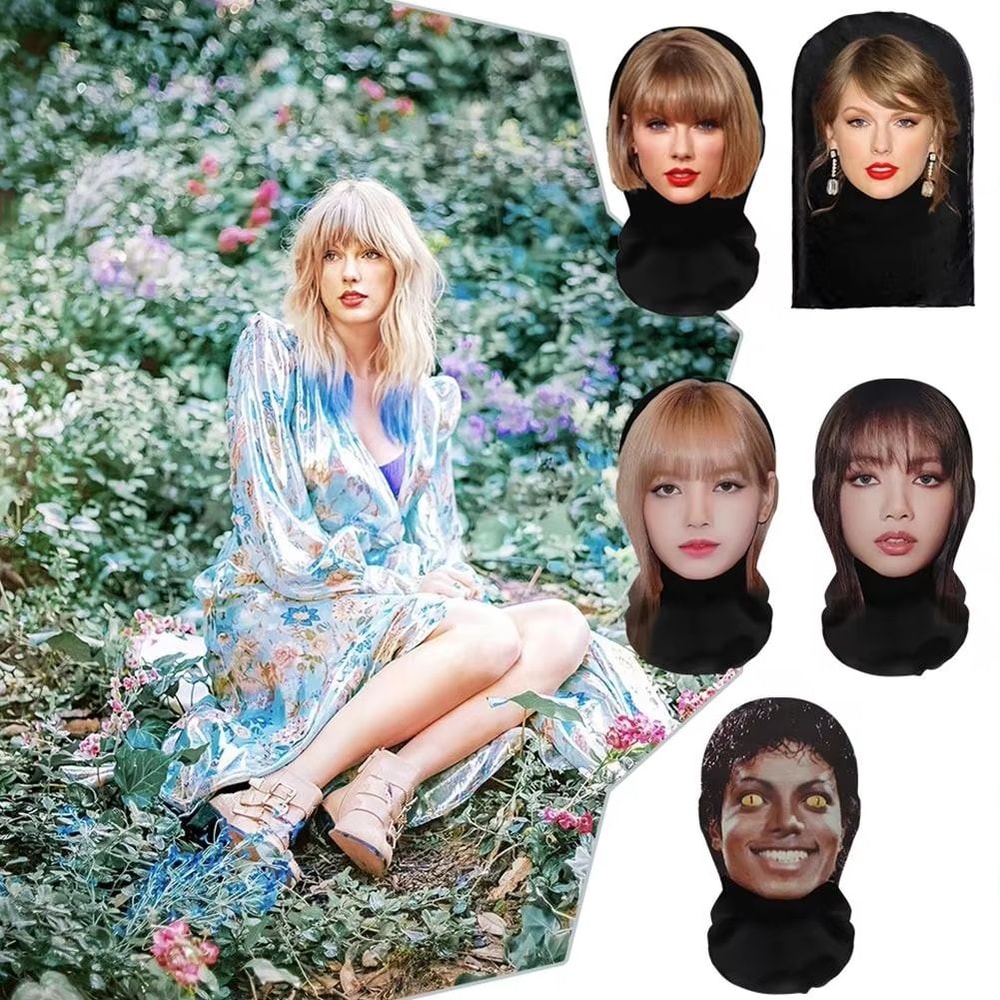 MeshVision 3D Printed Full Face Elastic Mesh Mask Unisex Cosplay Party Balaclava Headwear 1