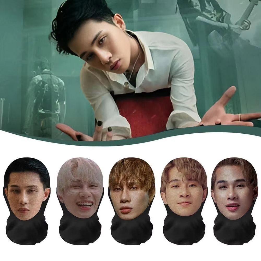 MeshVision 3D Printed Full Face Elastic Mesh Mask Unisex Cosplay Party Balaclava Headwear 3