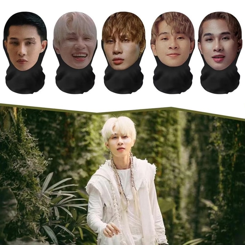 MeshVision 3D Printed Full Face Elastic Mesh Mask Unisex Cosplay Party Balaclava Headwear 4