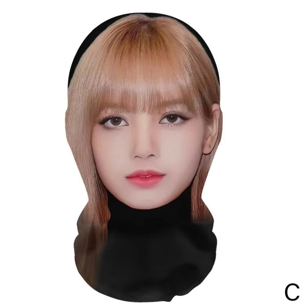 MeshVision 3D Printed Full Face Elastic Mesh Mask Unisex Cosplay Party Balaclava Headwear 8