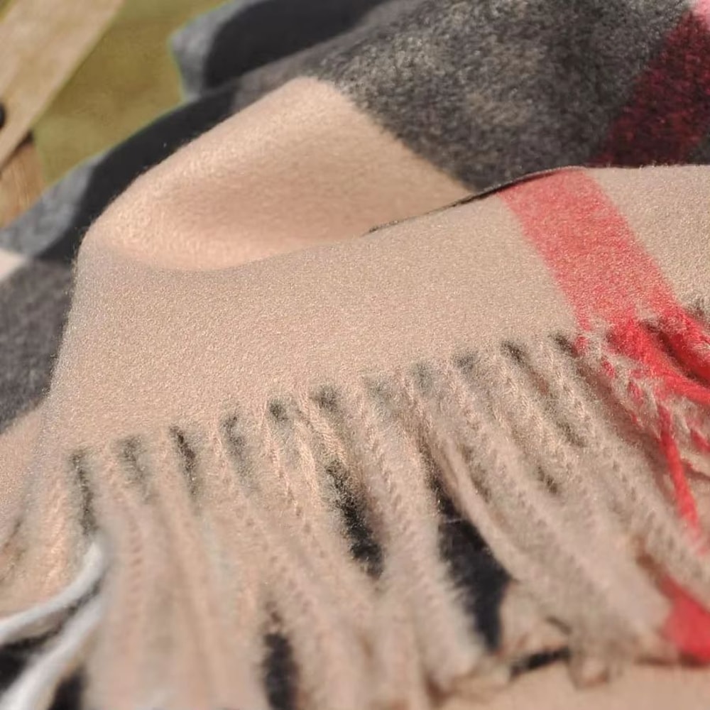 Plaid Winter Scarf For Women Luxury Warm Foulard Fashion Accessory 2