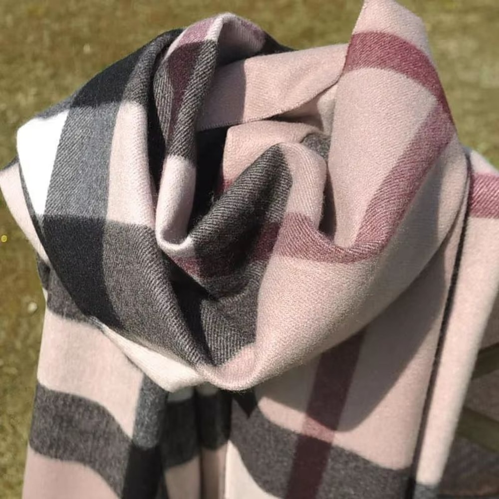 Plaid Winter Scarf For Women Luxury Warm Foulard Fashion Accessory 3
