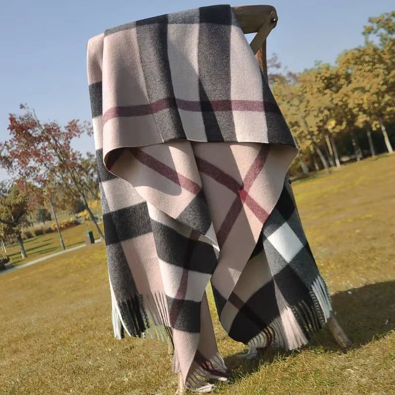 Plaid Winter Scarf For Women Luxury Warm Foulard Fashion Accessory 6
