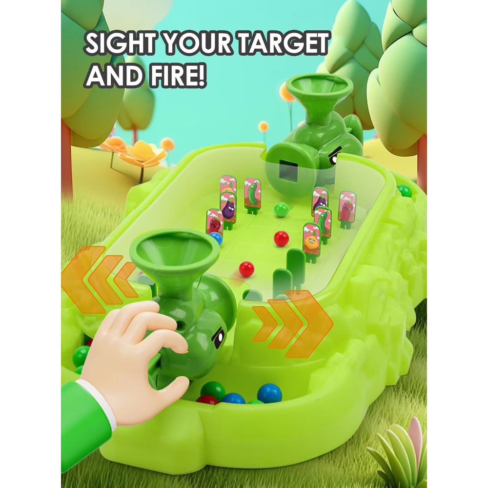 GardenPinball Kids Vegetable Desktop Shooting Game TwoPlayer Interactive Battle Toy 5