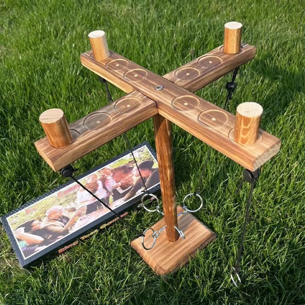 Ring Toss Table Games With Shot Ladder Bundle For Kids Adults Home Party Fun 4