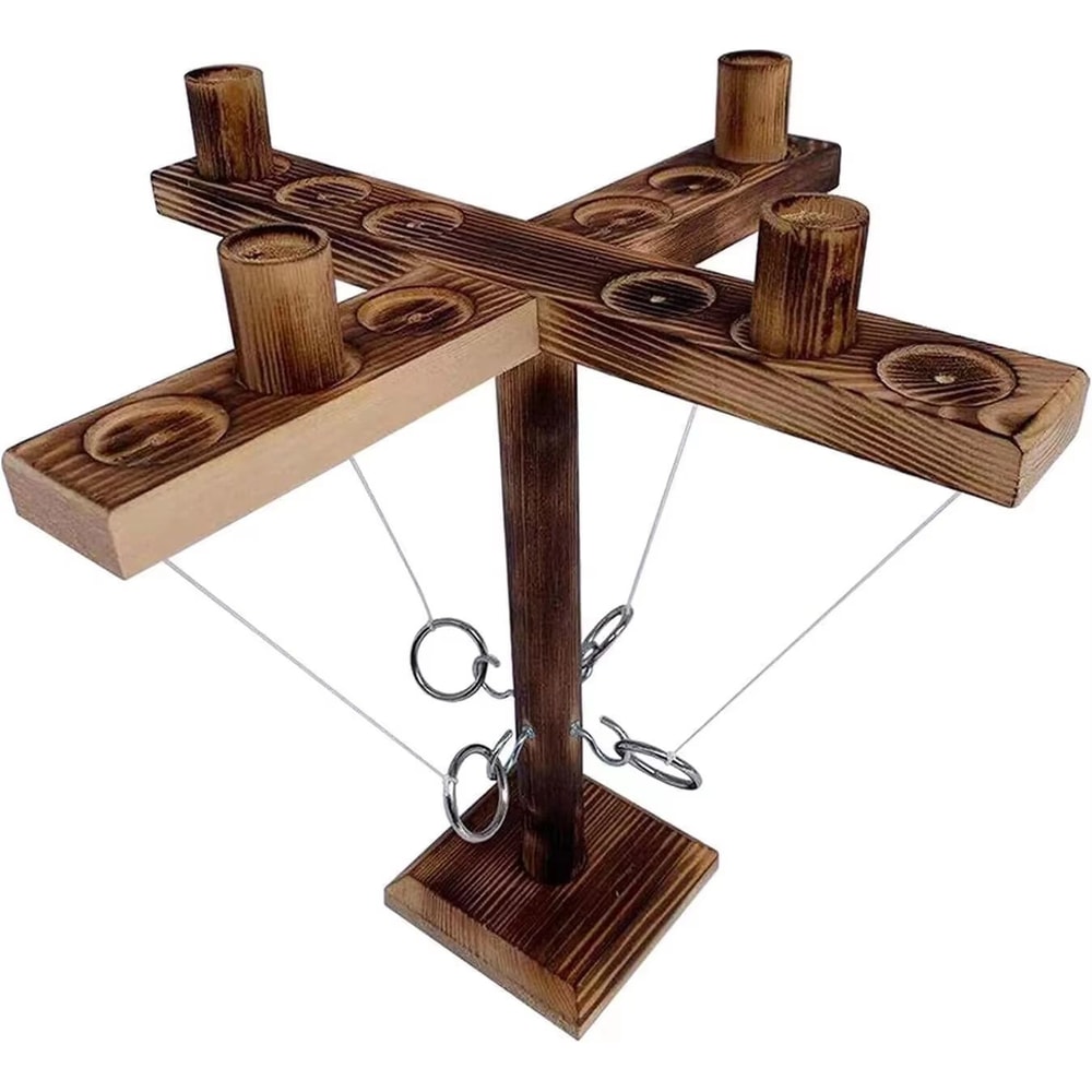 Ring Toss Table Games With Shot Ladder Bundle For Kids Adults Home Party Fun 6