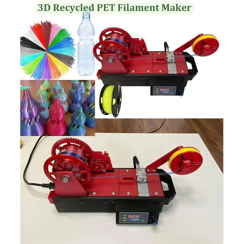 Recycled Filament Extruder Machine For Plastic Bottles 175mm 007in Maker With Small Scale Molding S 5