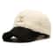 Trendy Lambswool Baseball Cap With Big Letter Embroidery For Winter Comfort 11