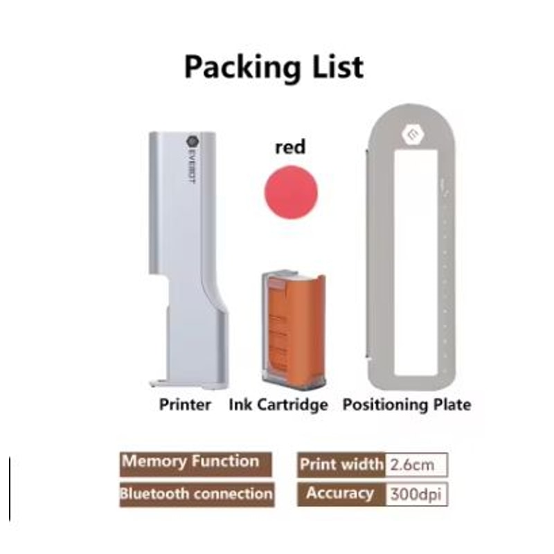 EVEBOT Handheld Food PrintPen Portable Mini Coffee Dessert Inkjet Printer 6