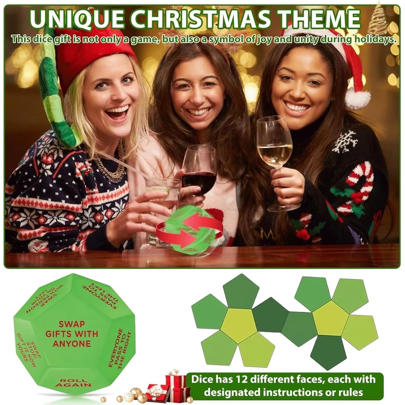 Santa Swap Gift Exchange Dice Game 2025 Holiday Party Fun Activity 4