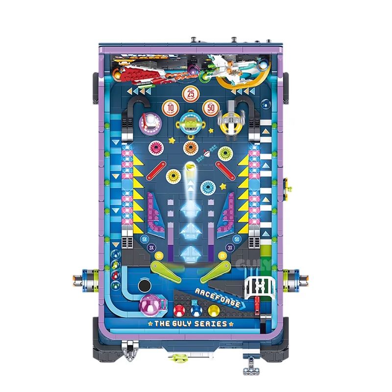Creative Pinball Machine Building Blocks DIY Toy Game Console Brick Model Puzzle 3