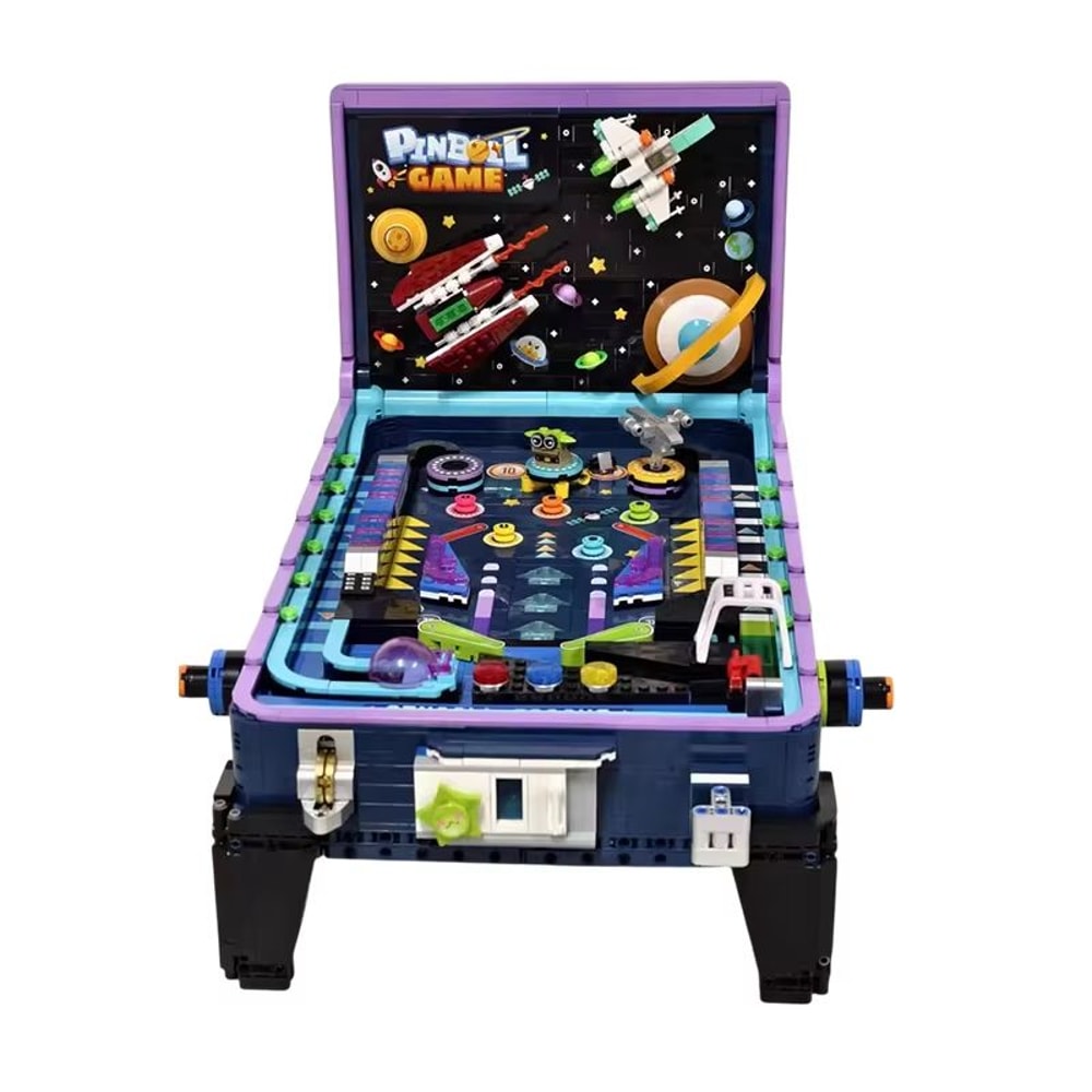 Creative Pinball Machine Building Blocks DIY Toy Game Console Brick Model Puzzle 5