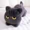 20in Black Cat Plush Pillow Cute Stuffed Animal Cushion For Kids And Cat Lovers 2