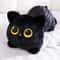 20in Black Cat Plush Pillow Cute Stuffed Animal Cushion For Kids And Cat Lovers 6