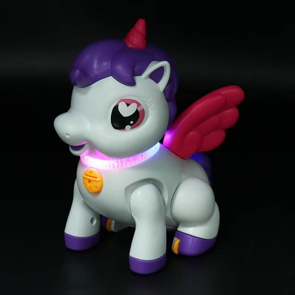 Magical Light Music Unicorn Pegasus Plush Toy For Kids 6