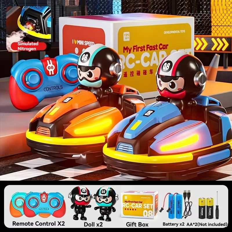 RC Battle Bumper Car Toy With Lights And Music For Kids 8