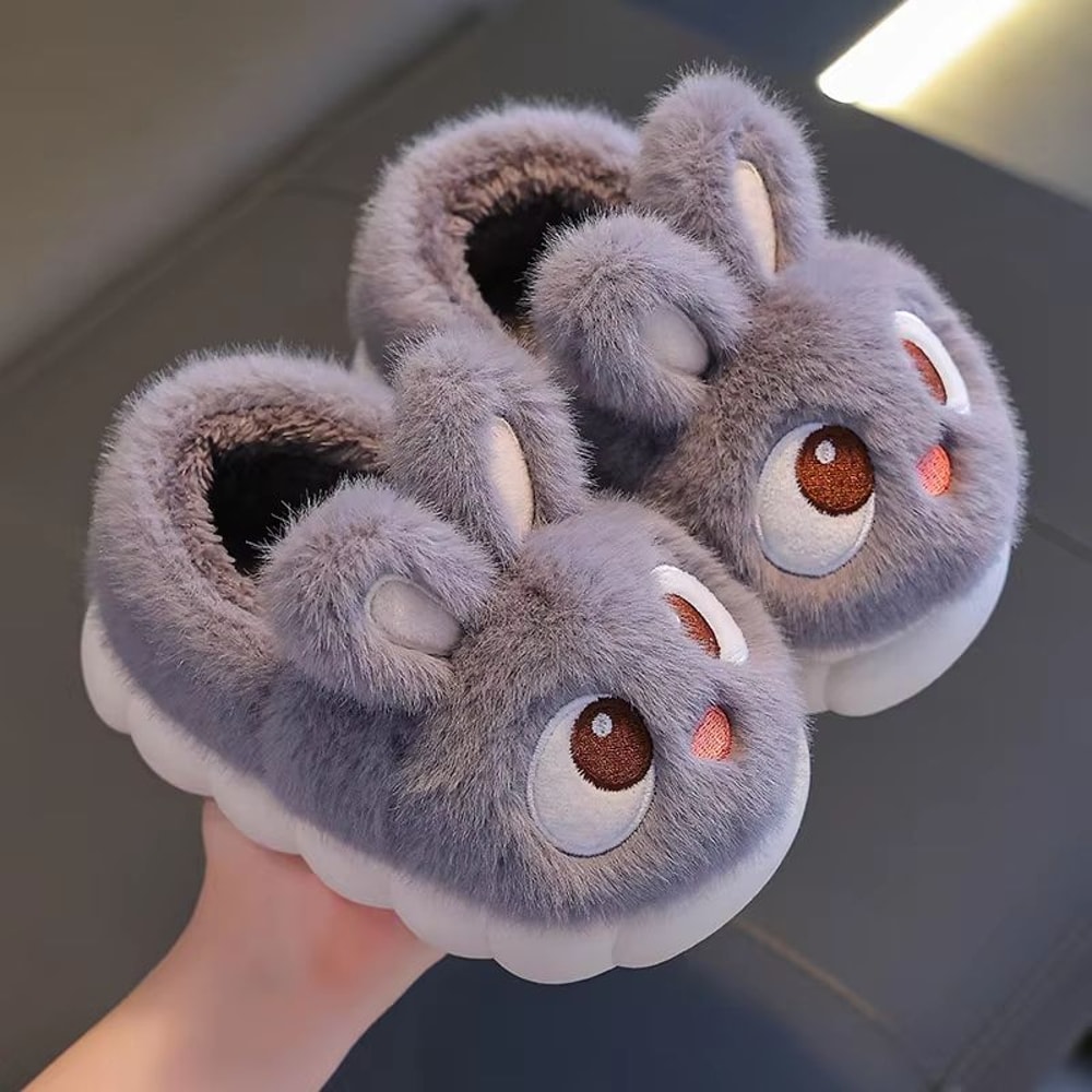 Cozy Bunny Plush Winter Slippers For Kids Indoor Home Shoes 10