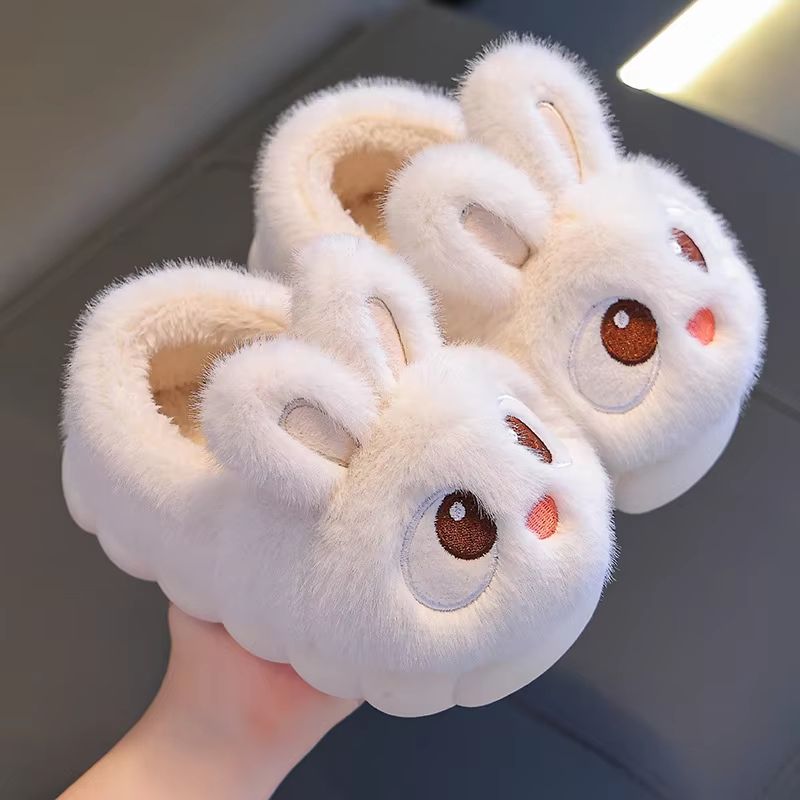 Cozy Bunny Plush Winter Slippers For Kids Indoor Home Shoes 12