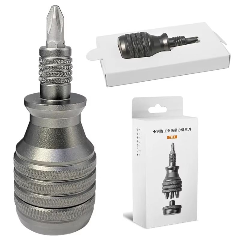 7in1 Industrial Mini Screwdriver Set With Aluminum Alloy Handle For EDC And Precision Work 6