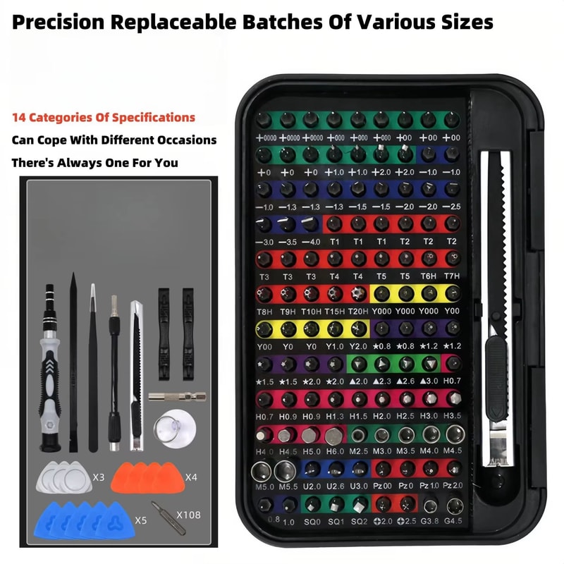 132In1 MultiFunction Precision Screwdriver Tool Set With Storage Box For Electronics And Device Rep 3