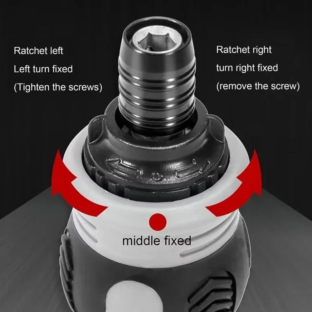 Mini Ratchet Magnetic Screwdriver With Reversing Function For Phillips And Slotted Screws 2