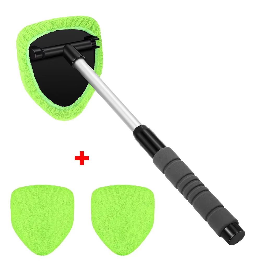 Telescopic Microfiber Car Window And Windshield Cleaning Brush Set For StreakFree Glass Care 9