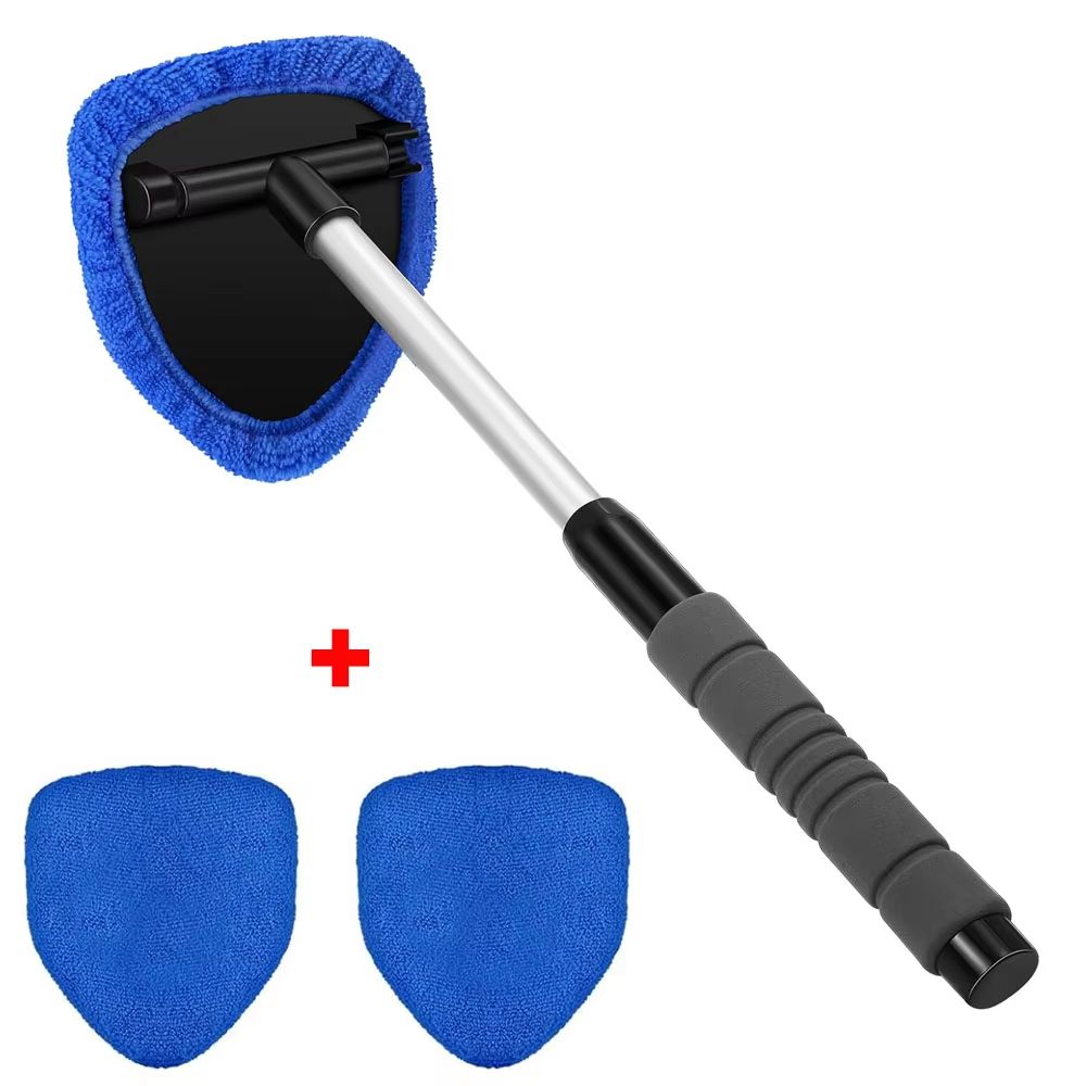 Telescopic Microfiber Car Window And Windshield Cleaning Brush Set For StreakFree Glass Care 10