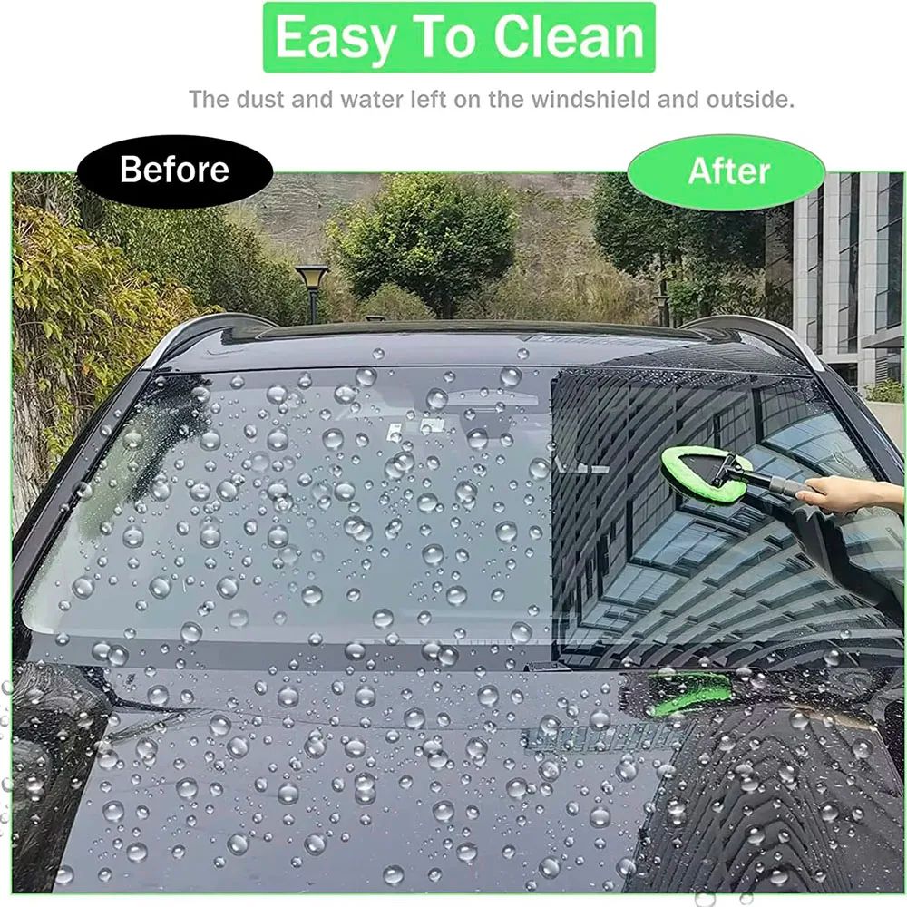 Telescopic Microfiber Car Window And Windshield Cleaning Brush Set For StreakFree Glass Care 1
