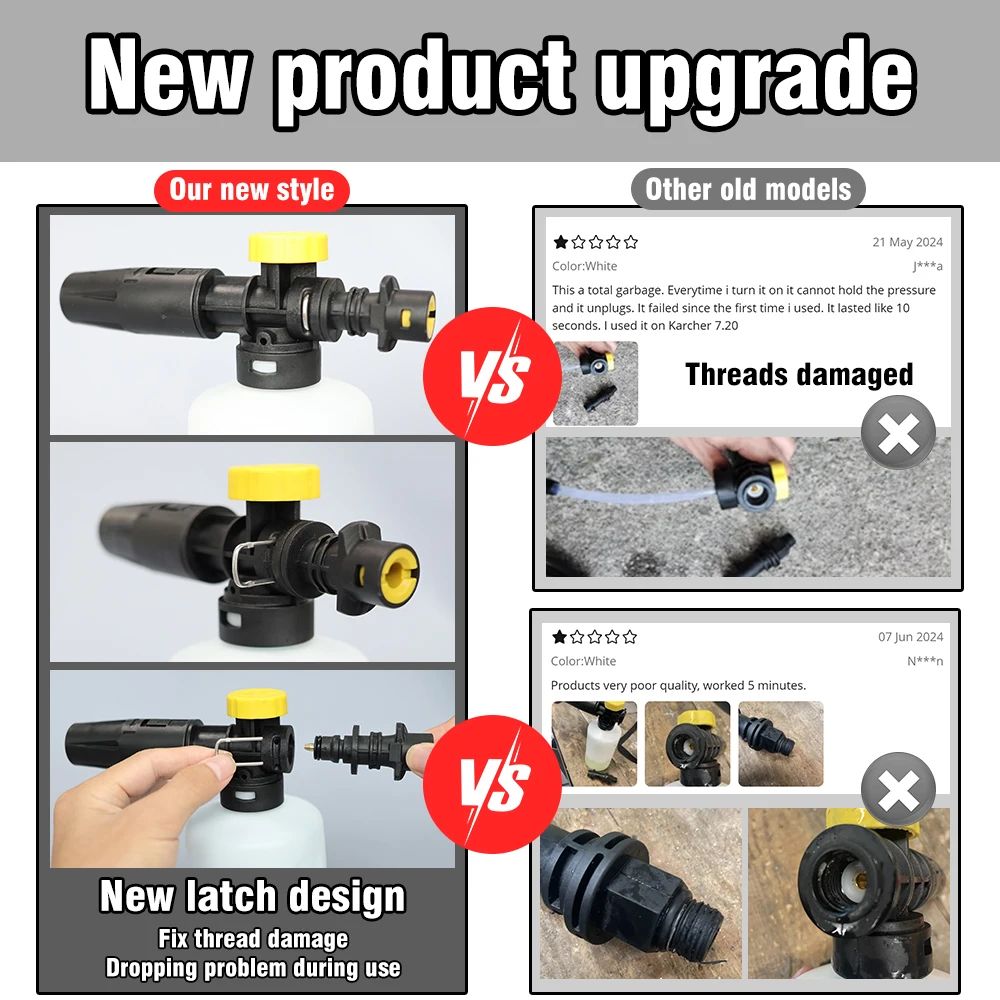 Adjustable Foam Cannon Snow Lance For Karcher K2K7 Pressure Washers 1