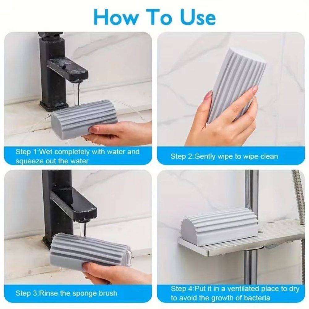 Reusable Damp Clean Duster Sponge Set For Car And Home Cleaning 4