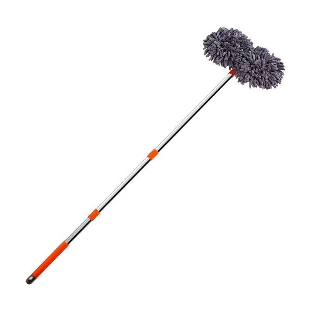 LEIBOO Telescopic Chenille Car Washer Mop With Double Brush Head For Exterior And Window Cleaning 6