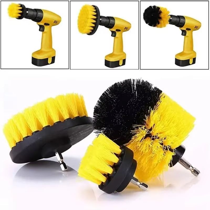3Piece Drill Brush Power Scrubber Cleaning Tool Kit For Home And Auto Surfaces 0