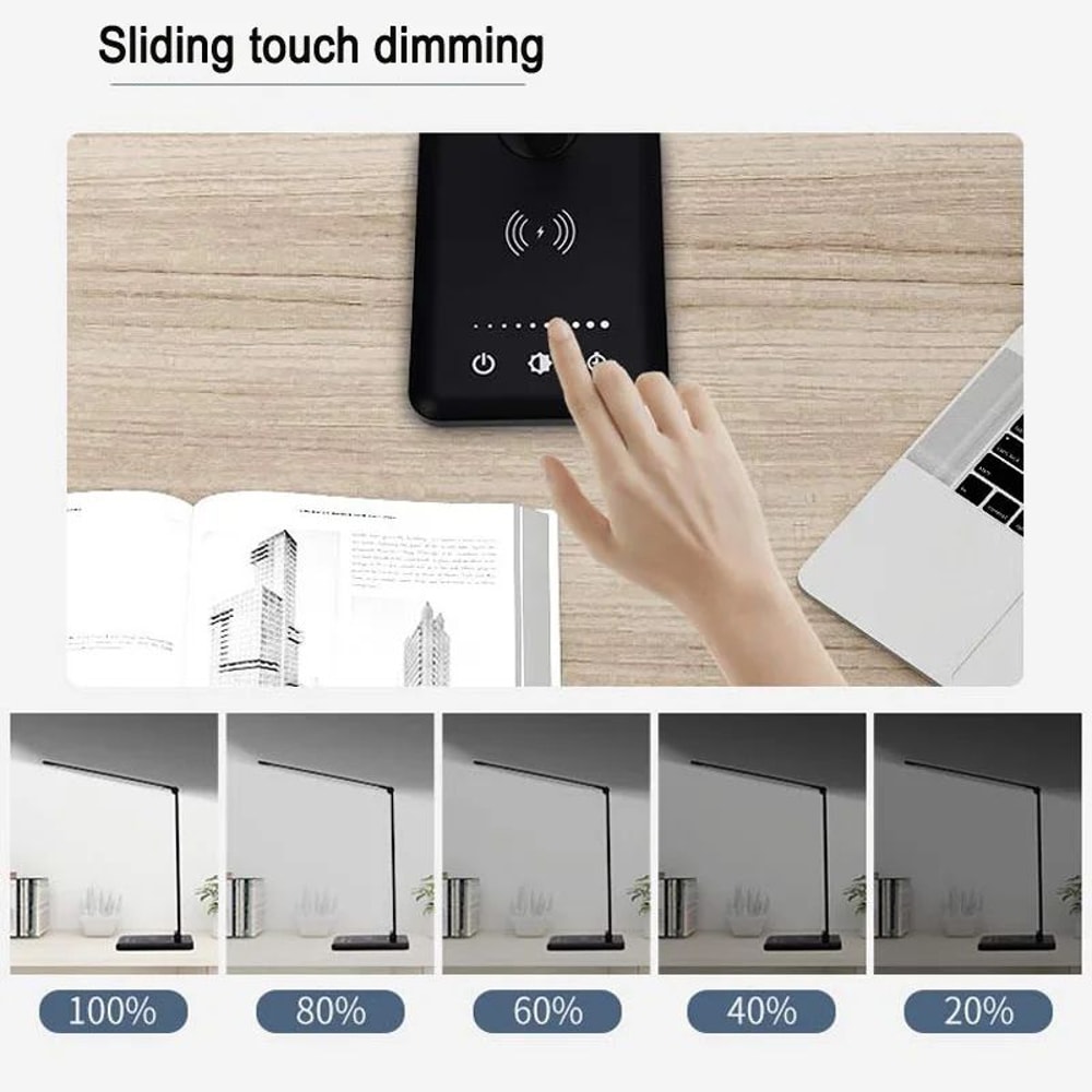 Portable Foldable USB Rechargeable LED Table Lamp Smart Touch Battery Powered Light For Bedroom Of 1