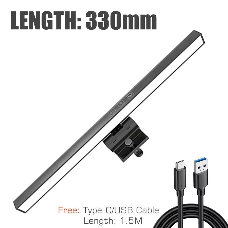 USB Powered EyeCare Monitor Light Bar 50cm Stepless Dimming LED Desk Lamp For Screen Work And Read 6