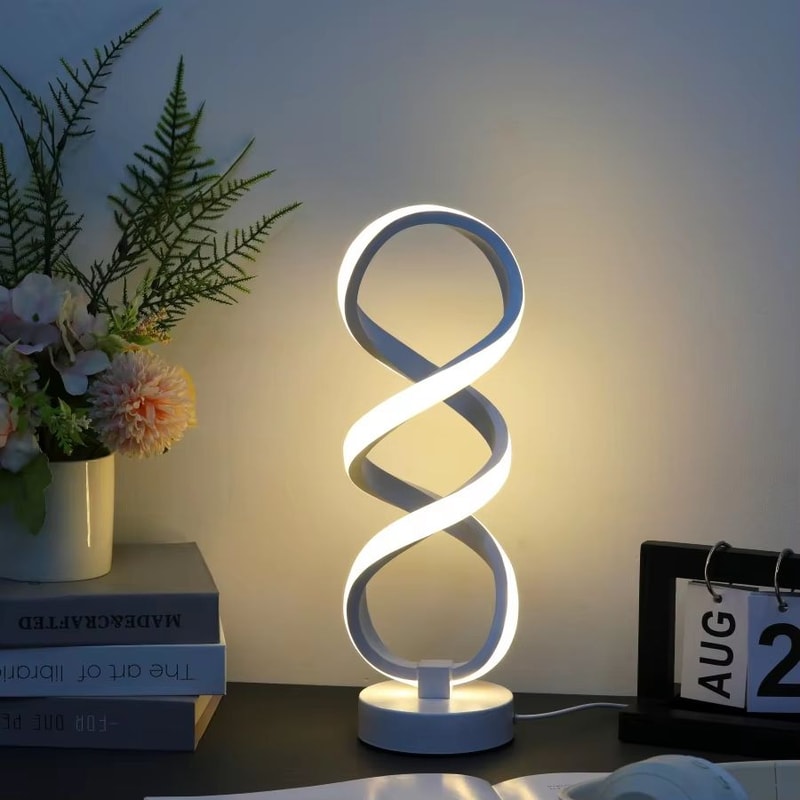 USB Powered Creative Modern Artistic LED Desk Lamp ThreeColor Adjustable Lighting For Home Office 4