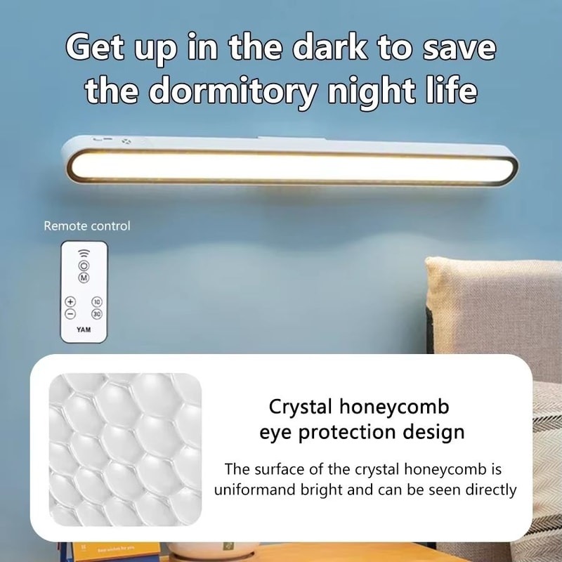 Remote Control Magnetic Hanging USB Rechargeable LED Desk Lamp Stepless Dimming Night Light For St 1