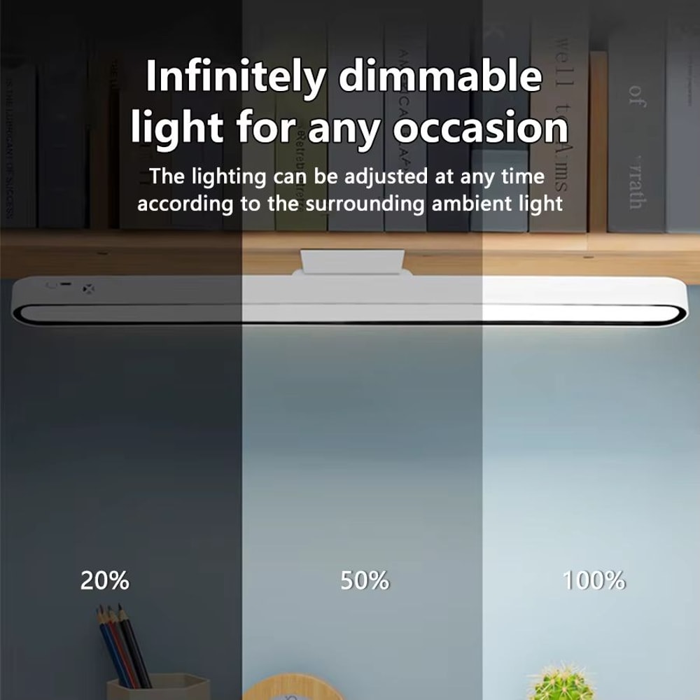 Remote Control Magnetic Hanging USB Rechargeable LED Desk Lamp Stepless Dimming Night Light For St 2