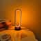 USB Rechargeable Ring LED Table Lamp Dimmable Modern Bedside Night Light For Bedroom Living Room 2
