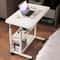 DoubleLayer Movable Office Desk With Storage Shelf Adjustable Bedside Laptop Table For Home And Wo 3