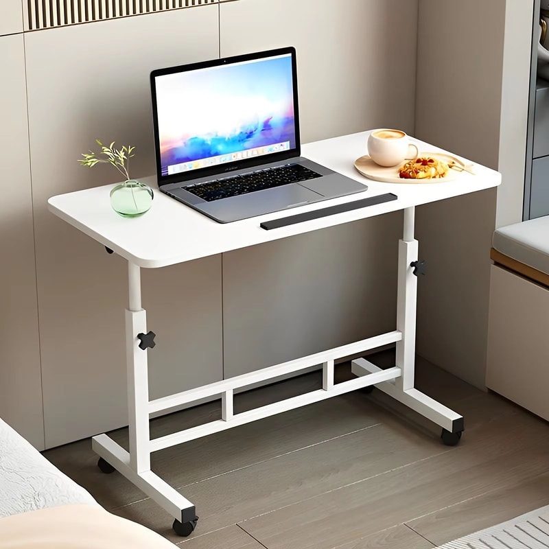 Adjustable Height Mobile Standing Computer Desk Rolling SitStand Workstation For Home Office And S 2